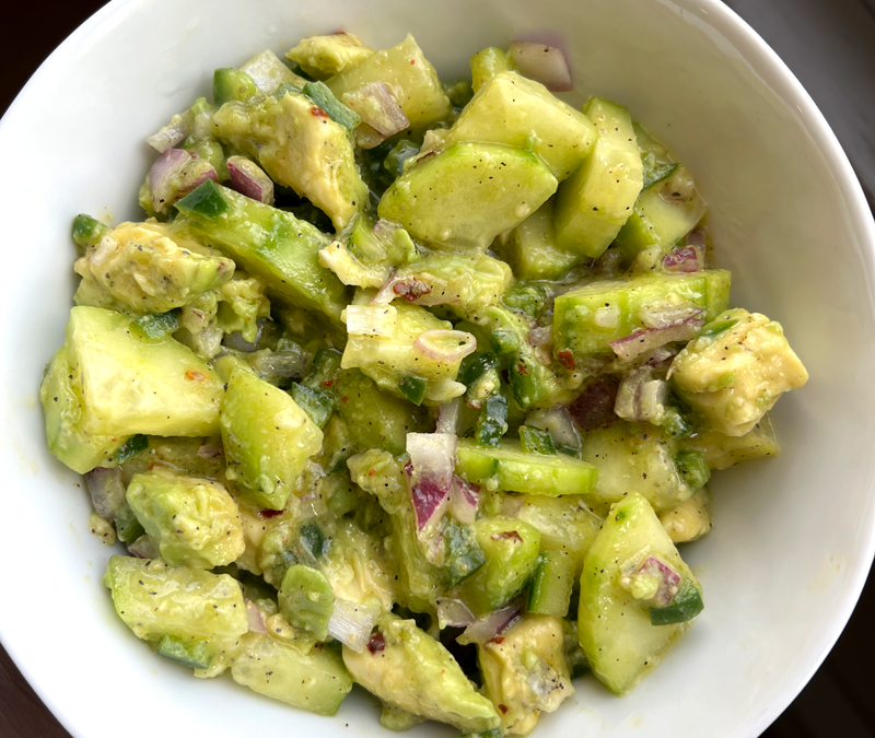 Spicy Cucumber Avocado Salad