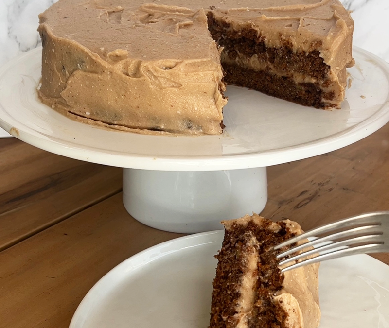 Banana Carrot Cake with Vegan Cream Cheese Frosting
